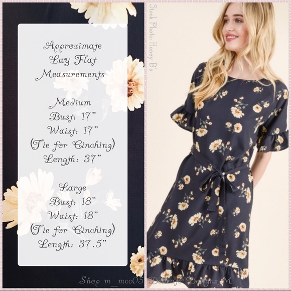 **SALE**🦋 HP🎉LAST 1 Falling Daisies Ruffle Dress - Picture 8 of 10